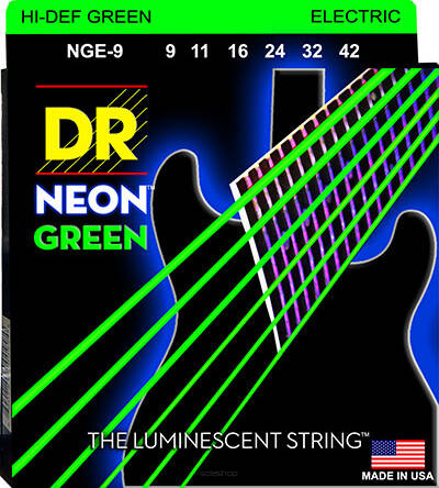 DR NGE 9-42 NEON GREEN struny do gitary elektrycznej