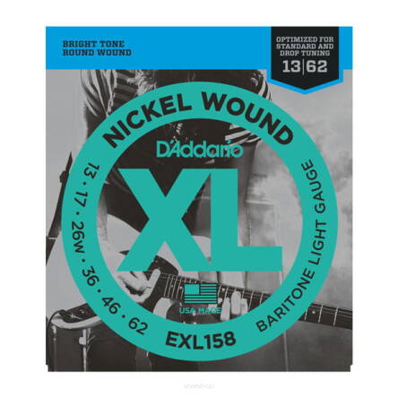 Struny D'Addario EXL158 Nickel Wound Baritone Light 13-62