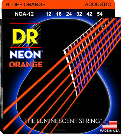 DR Strings NOA-12 12-54 neon orange struny do gitary akustycznej