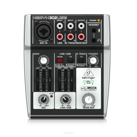 Behringer XENYX 302USB mikser 5-kanałowy