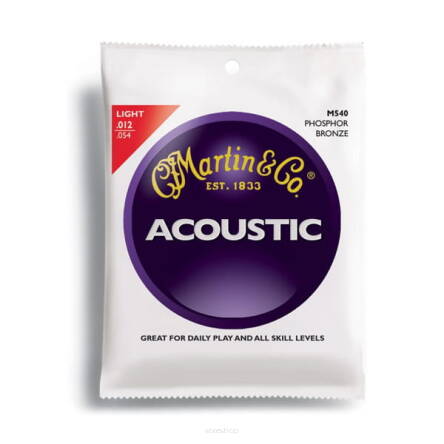 Martin Acoustic Phosphor Bronze Light 12-54 M540 struny do gitary akustycznej