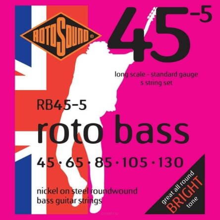 Struny Rotosound Roto Bass Nickel on Steel 45-130 (RB45-5)