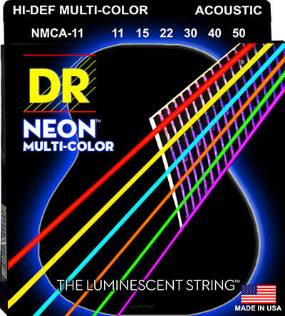 DR NMCA 11-50 NEON MULTI-COLOR struny do gitary elektrycznej