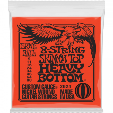 Ernie Ball EB 2624 09-80 struny do gitary 8-strunowej