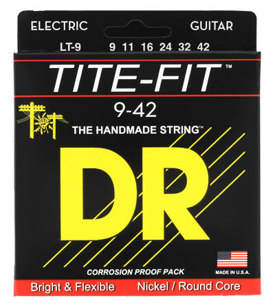 Struny DR Tite-Fit™ Light 9-42 (LT-9) Struny do gitary elektrycznej