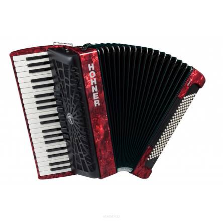 HOHNER BRAVO III 120 AKORDEON KLAWISZOWY CZERWONY + POKROWIEC