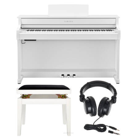 Yamaha CLP-835 WH Clavinova pianino cyfrowe + ława + słuchawki - ZESTAW