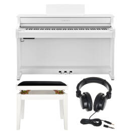 Yamaha CLP-835 WH Clavinova pianino cyfrowe + ława + słuchawki - ZESTAW