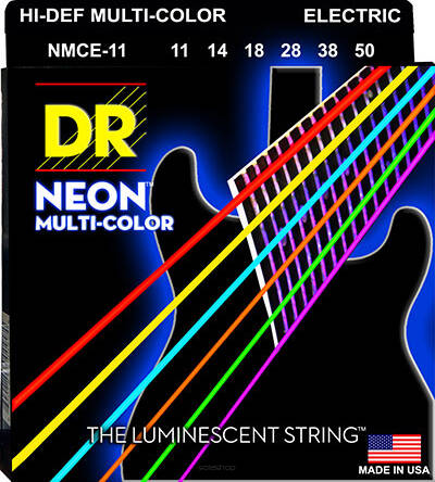 DR NMCE 11-50 NEON MULTI-COLOR struny do gitary elektrycznej