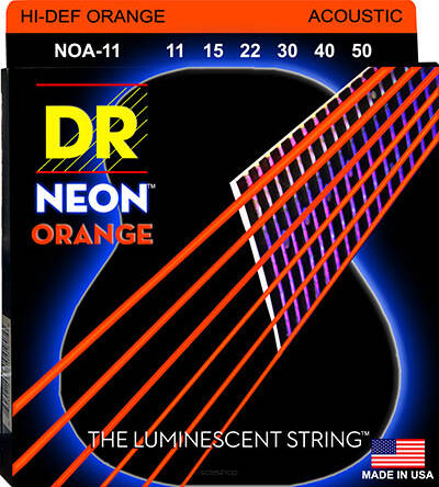 DR Strings NOA-11 11-50 neon orange struny do gitary akustycznej