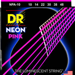 DR Strings NPA-10 10-48 neon pink struny do gitary akustycznej
