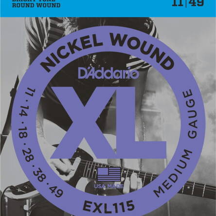 Struny D'Addario EXL115 Nickel Wound Blues-Jazz Rock 11-49