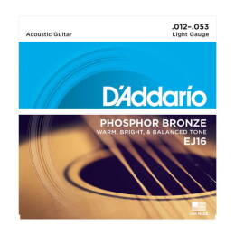 Struny D'Addario EJ16 Phosphor Bronze Light 12-53 struny do gitary akustycznej