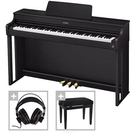 CASIO AP-300 BK - PIANINO CYFROWE + ŁAWA + SŁUCHAWKI - ZESTAW