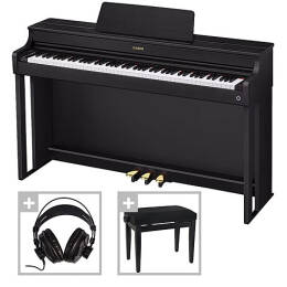 CASIO AP-300 BK - PIANINO CYFROWE + ŁAWA + SŁUCHAWKI - ZESTAW