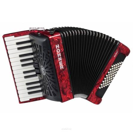 HOHNER BRAVO II 48 CZERWONY AKORDEON KLAWISZOWY + FUTERAŁ