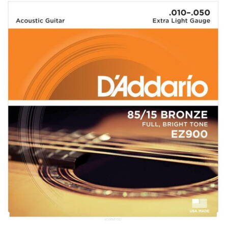 Struny D'Addario 85/15 Bronze Extra Light 10-50 EZ900 struny do gitary akustycznej