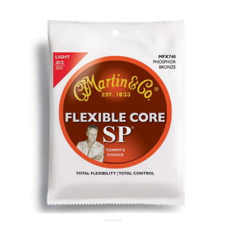 Martin SP Flexible Core SP 92/8 Phosphor Bronze Light 12-54 MFX740 struny do gitary akustycznej