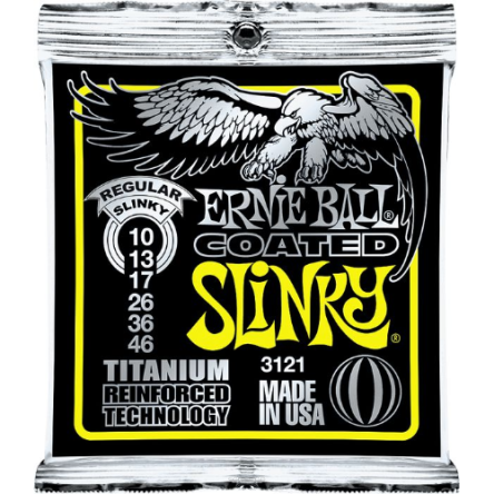 Ernie Ball EB 3121 10-46 REGULAR SLINKY COATED TITANIUM struny do gitary elektrycznej