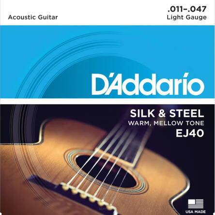 Struny D'Addario EJ40 Silk & Steel Folk 11-47 struny do gitary akustycznej