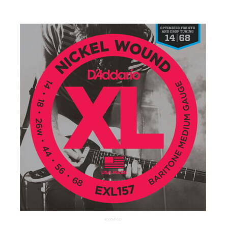 Struny D'Addario EXL157 Nickel Wound Baritone Medium Gauge 14-68