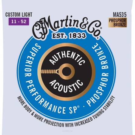 Martin Authentic Acoustic SP Phosphor Bronze 11-52 (MA535) struny do gitary akustycznej