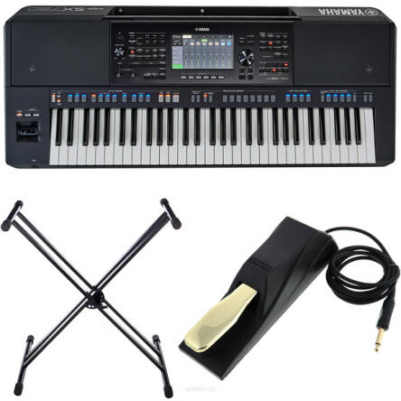 Yamaha PSR-SX720 stacja robocza/keyboard/aranżer + statyw krzyżakowy XX + pedał sustain - ZESTAW