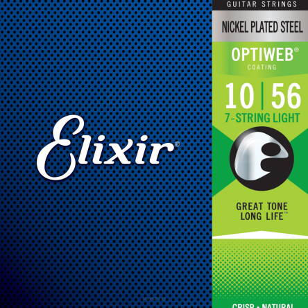 ELIXIR STRUNY DO GITARY ELEKTRYCZNEJ OPTIWEB 10-56 7-STR