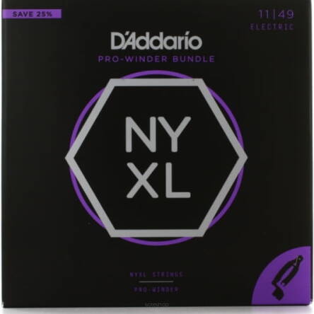 Struny D'Addario NYXL1149 Electric 11-49 + korbka z cążkami DP0002