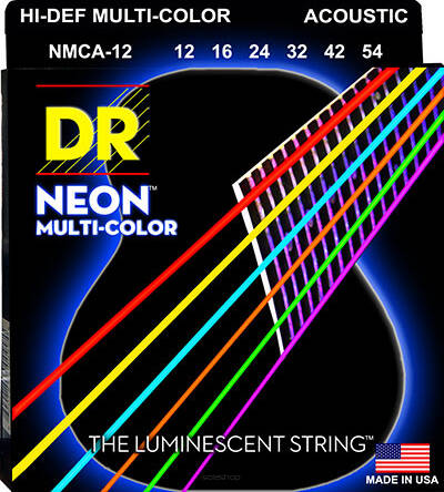 DR NMCA 12-54 NEON MULTI-COLOR struny do gitary elektrycznej