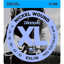 Struny D'Addario EXL116 Nickel Wound Medium Top/Heavy Bottom 11-52