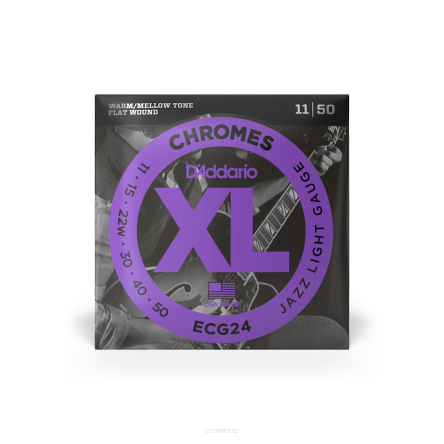 Struny D'Addario Chromes Jazz Light 11-50 ECG24