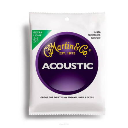 Martin Acoustic Phosphor Bronze Extra Light 10-47 M530 struny do gitary akustycznej