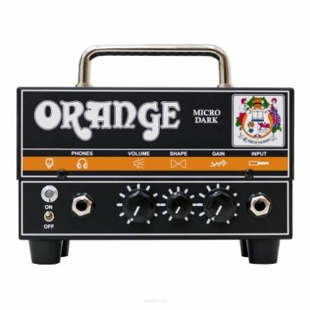 Orange Micro Dark Miniaturowy, jednokanałowy, lampowo-tranzystorowy head gitarowy, 20 Watt