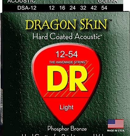 Struny DR Dragon Skin Hard Coated Acoustic Phosphor Bronze 12-54 (DSA-12) struny do gitary 12-strunowej