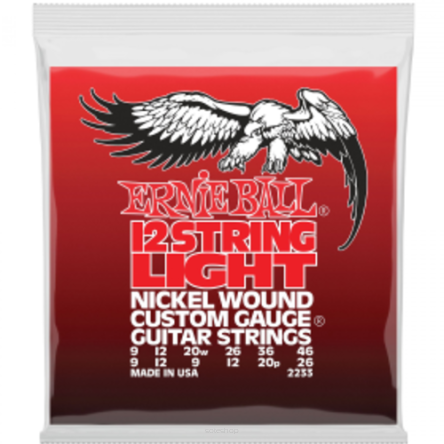 Ernie Ball EB 2233 seria Nickel Wound Slinky struny do gitary elektrycznej 12-strunowej