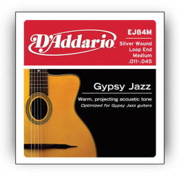 Struny D'Addario EJ84M Gypsy Jazz Loop End Medium 11-45 struny do gitary akustycznej