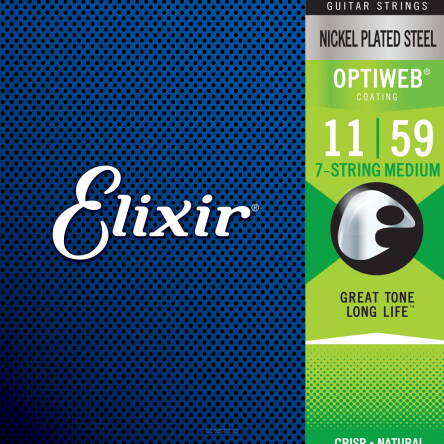 ELIXIR STRUNY DO GITARY ELEKTRYCZNEJ OPTIWEB 11-59 7-STR